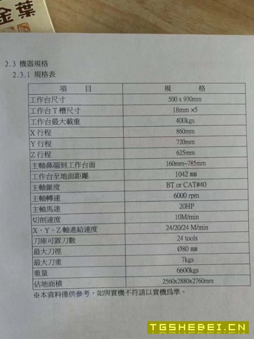 台湾益全卧加。BT40主轴,24把机械手刀库。苏州仓库验货试机