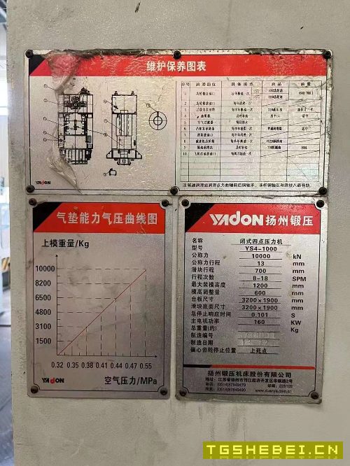 出售扬锻2430吨冲压线(1000-630-400-400)