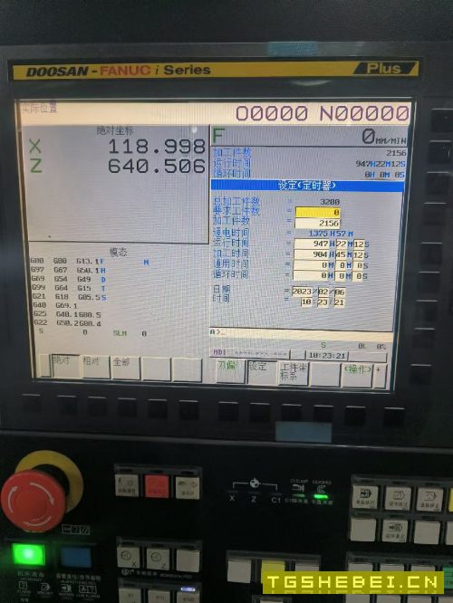 刚买2台2021.9月斗山235数控车,发那科TF