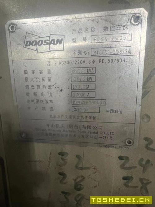 在位出售12台斗山405