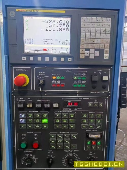 台湾原装大立1060重型数控铣。发那科.OI-MF1包系统。.