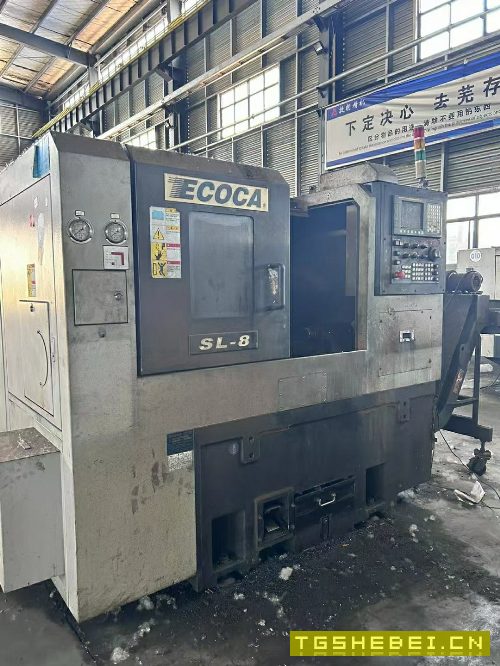 在位出售台湾原装胜杰SL-8数控车床一台、安装少用、8.