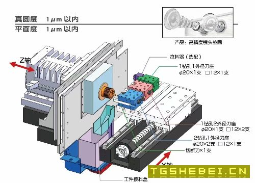 使用三百小时日本津上BM162超精密走芯排刀车,精度一.