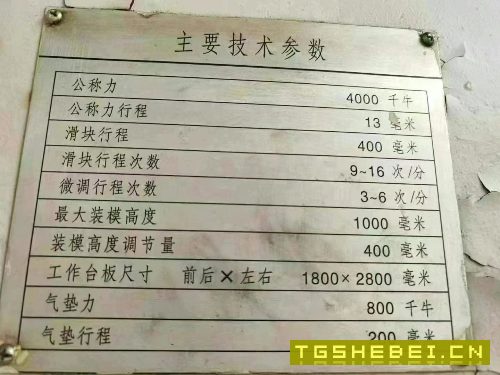 合肥2400吨锻压线：800吨～400吨四台。