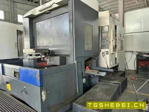 苏州纽威HM503T卧加双工作台交换三轴滚柱导轨发那科0i.