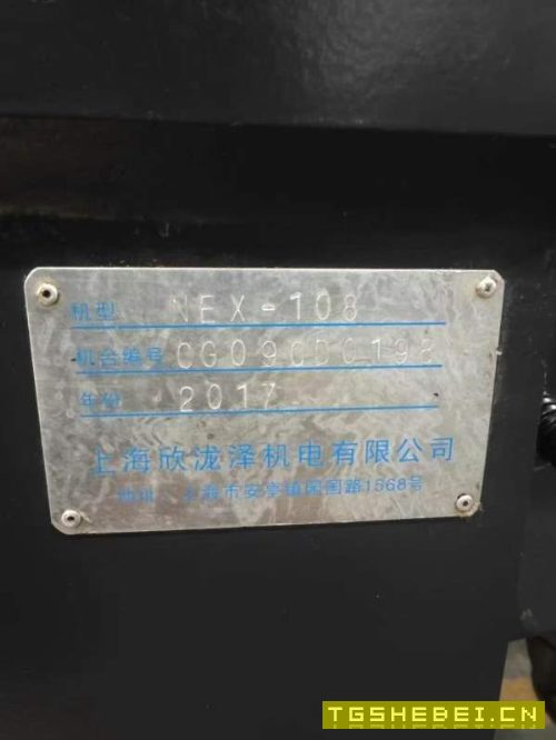 2017年出厂，泷泽NEX-108数控车床，发那科系统，加工.
