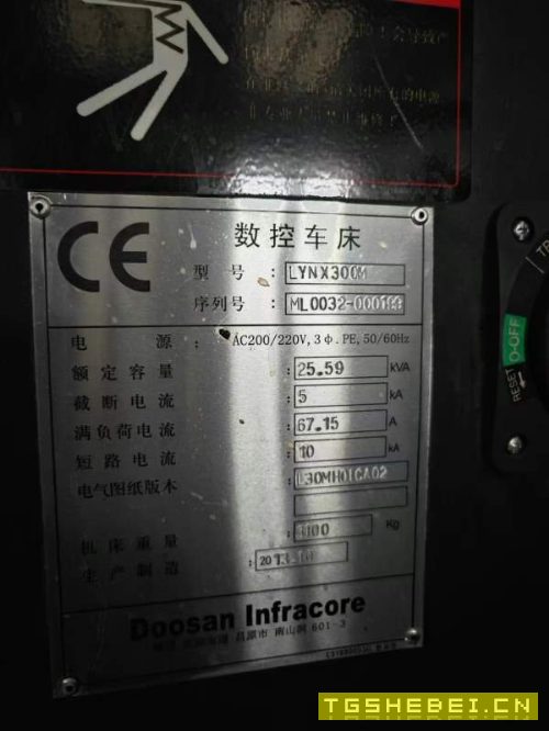 韩国原装斗山Lynx300M车铣复合,12寸卡盘,12工位伺服.