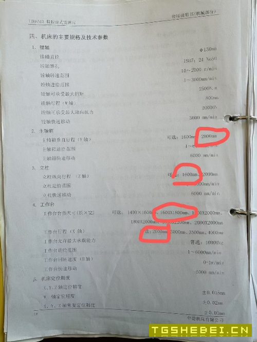 中捷6513数控刨台镗床。工作台1.6米1.8米,三轴行程XY.