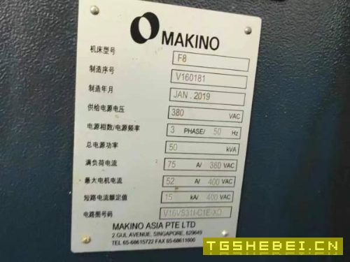 牧野F8高精密工加中心系统:ProfessionaI5三轴行程:1.