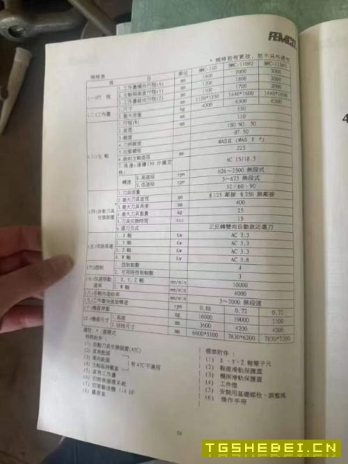 台湾远东110R3镗床，135数控镗床，外企安装使用。