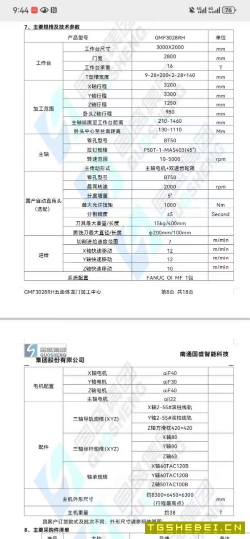 南通国盛3028龙门加工中心,2023年设备,带全自动铣头.