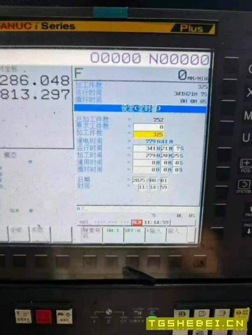 一台9.9成新2025年斗山迪恩LYNX305数控车床、发那科Pl.