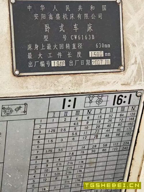 安阳鑫盛61631.5米普车一台，导轨无磨损，带锥度靠模.