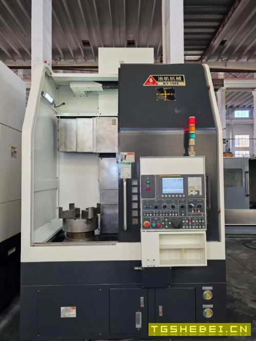 台湾油机KV500E数控立车，配15寸液压卡盘，发那科TF系.