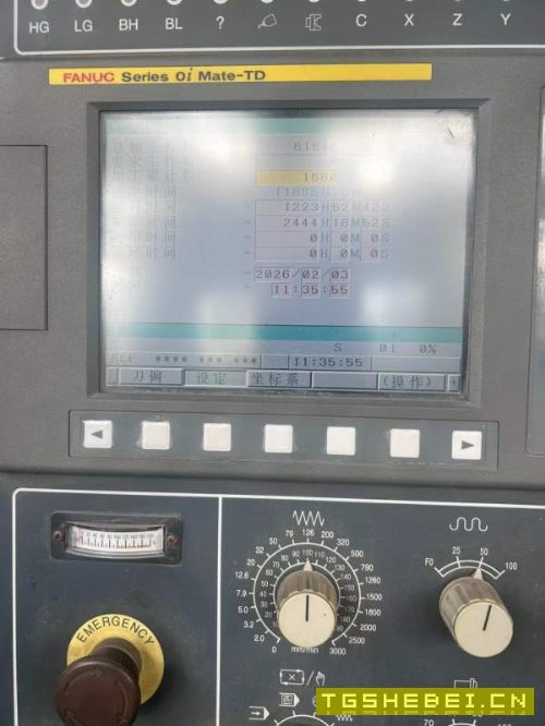 使用2000多小时友佳260数控车床、发那科TD系统、6寸卡.