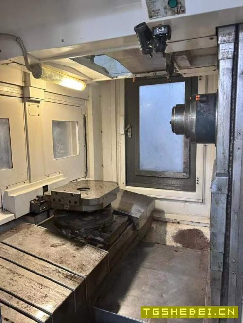 出售台湾崎发400双工位卧加、三轴行程0工作台转台千分.