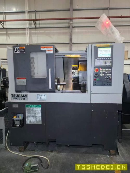 日本津上M08J-II数控车床，配8寸千岛液压卡盘加工直径.