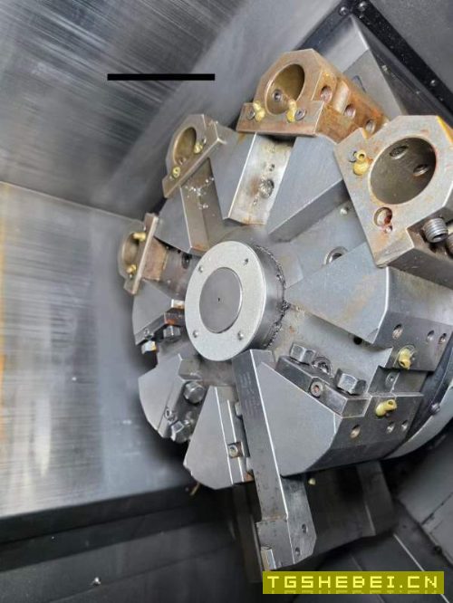 日本津上M08J-II数控车床，配8寸千岛液压卡盘加工直径.