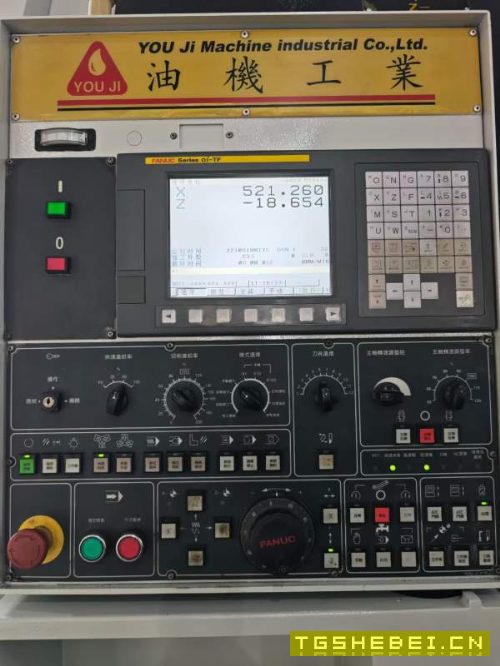 同款4台!!!台湾油机KV-600AL数控立车,发那科TF系.