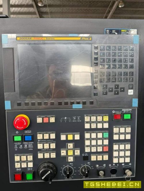 准新斗山235数控车床2022年出厂，两轴线轨，发那科TF